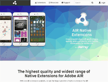 Tablet Screenshot of airnativeextensions.com